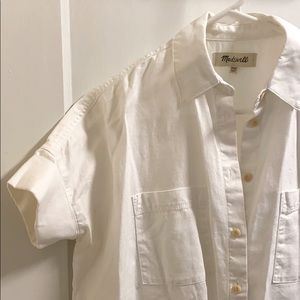 Madewell Short Sleeve White Shirt - Never Worn